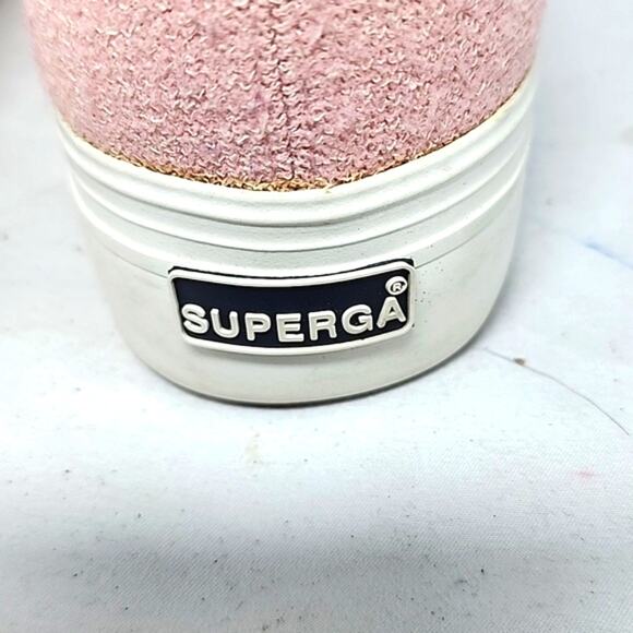 SUPERGA STYLE PLATFORM SNEAKER WOOL PINK WOMAN'S SIZE 8.0 WIDE IN GUC VERY CUTE - Picture 8 of 16